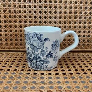 Rare Alfred Meakin Charlotte Blue White Transferware Chintz Floral Cup Mug